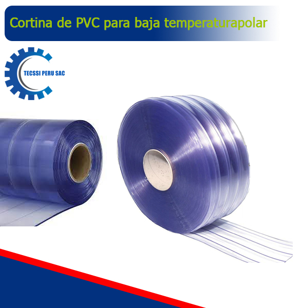 Cortina de PVC para baja temperatura polar con refuerzo de nylon