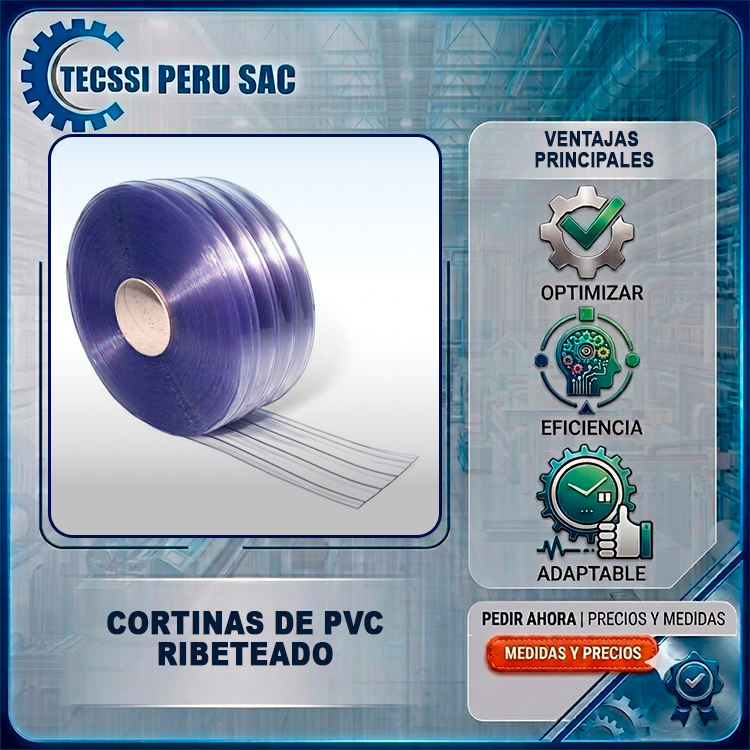 Rollo de cortinas de PVC ribeteado industrial reforzado TECSSI PERU SAC